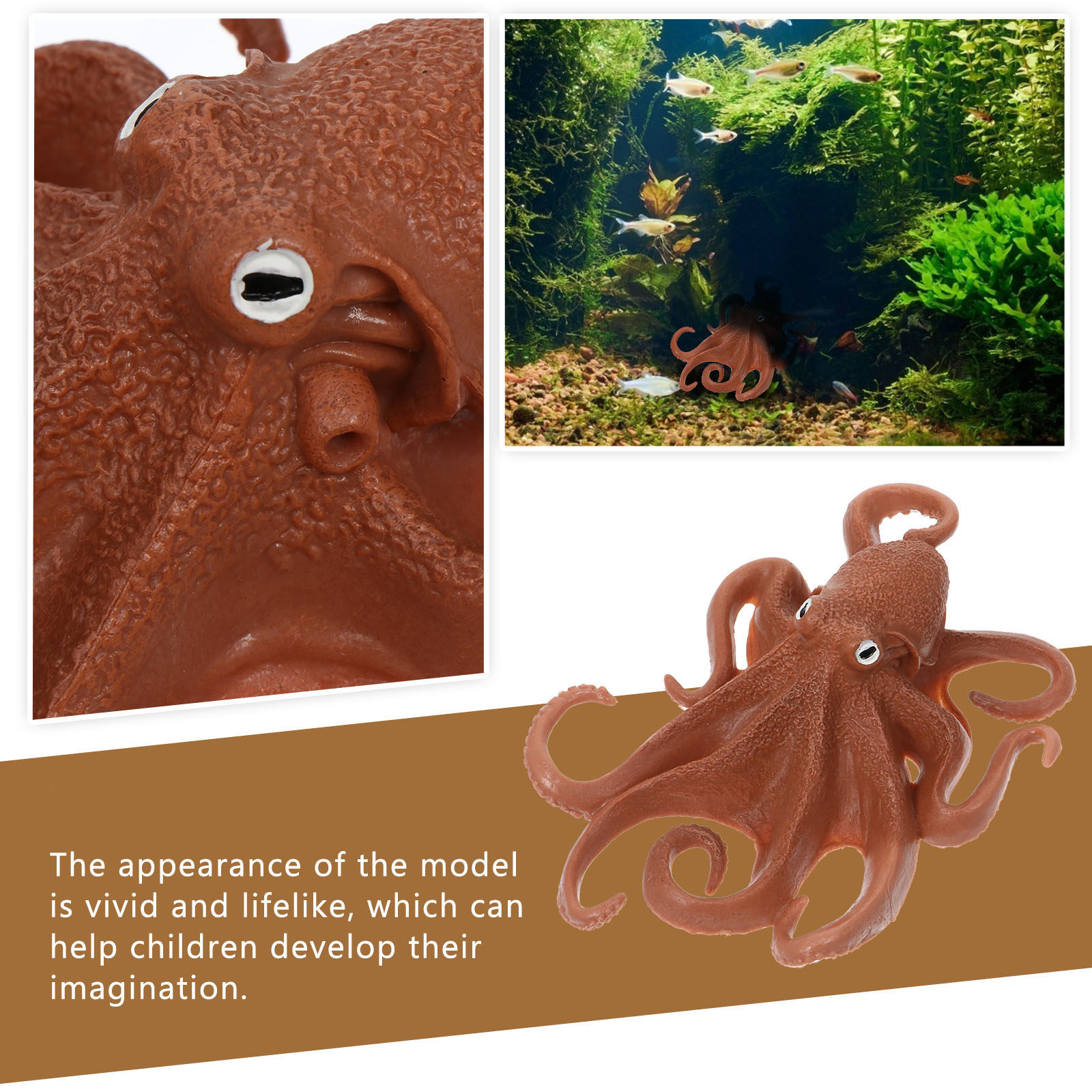1Pcs Octopus PVC Ocean Animal  - огляд і ціна Ocean Aquarium
