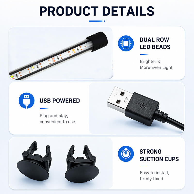 18-58cm USB Full Spectrum Aqua - огляд і ціна Aquarium Marine Lights