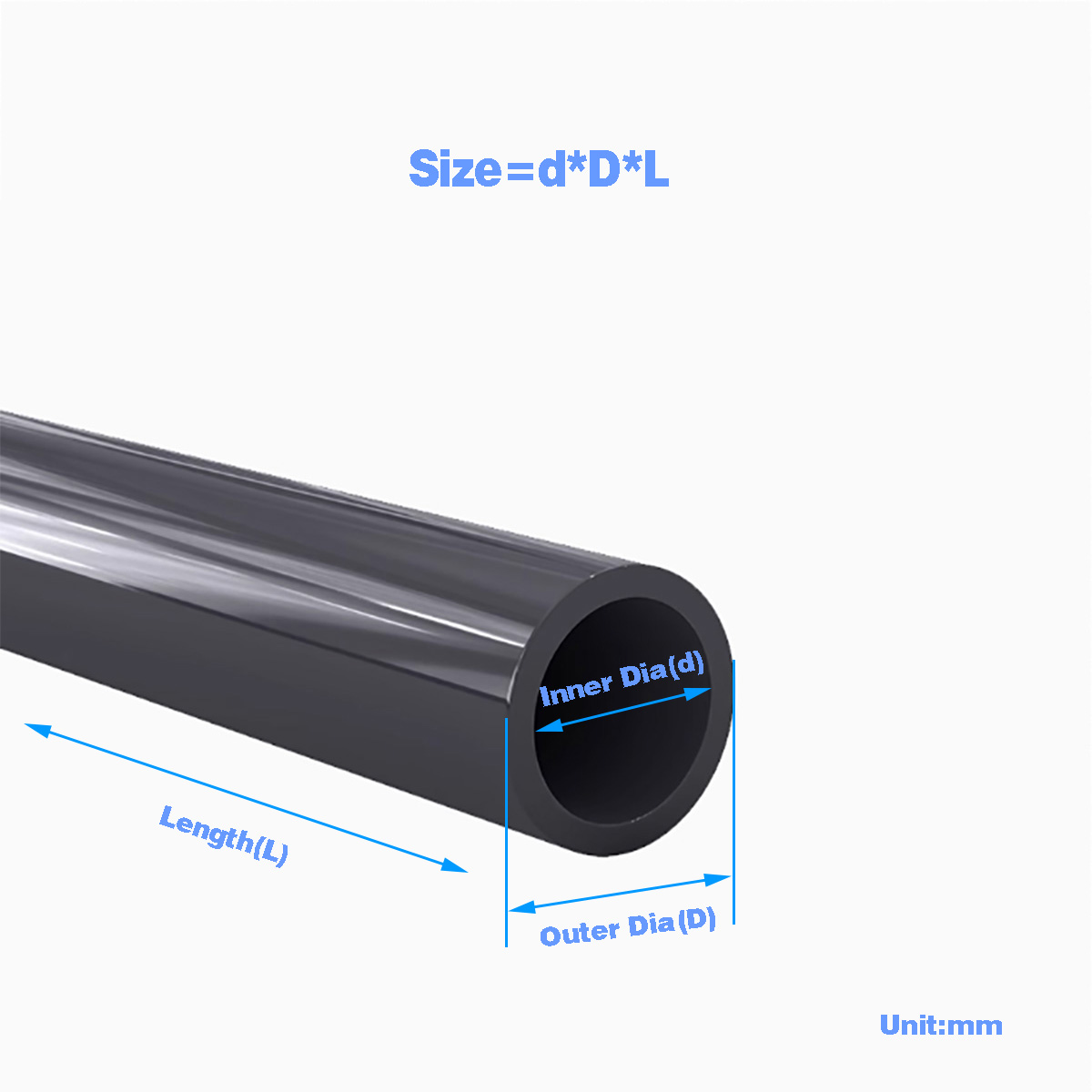 Black PVC Plastic Pipe Hollow  - огляд і ціна Ocean Aquarium