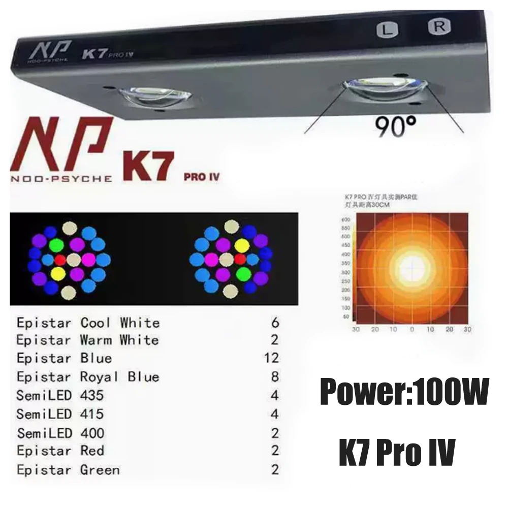 Noopsyche NP K7Pro IV 100W App - огляд і ціна Saltwater Tank