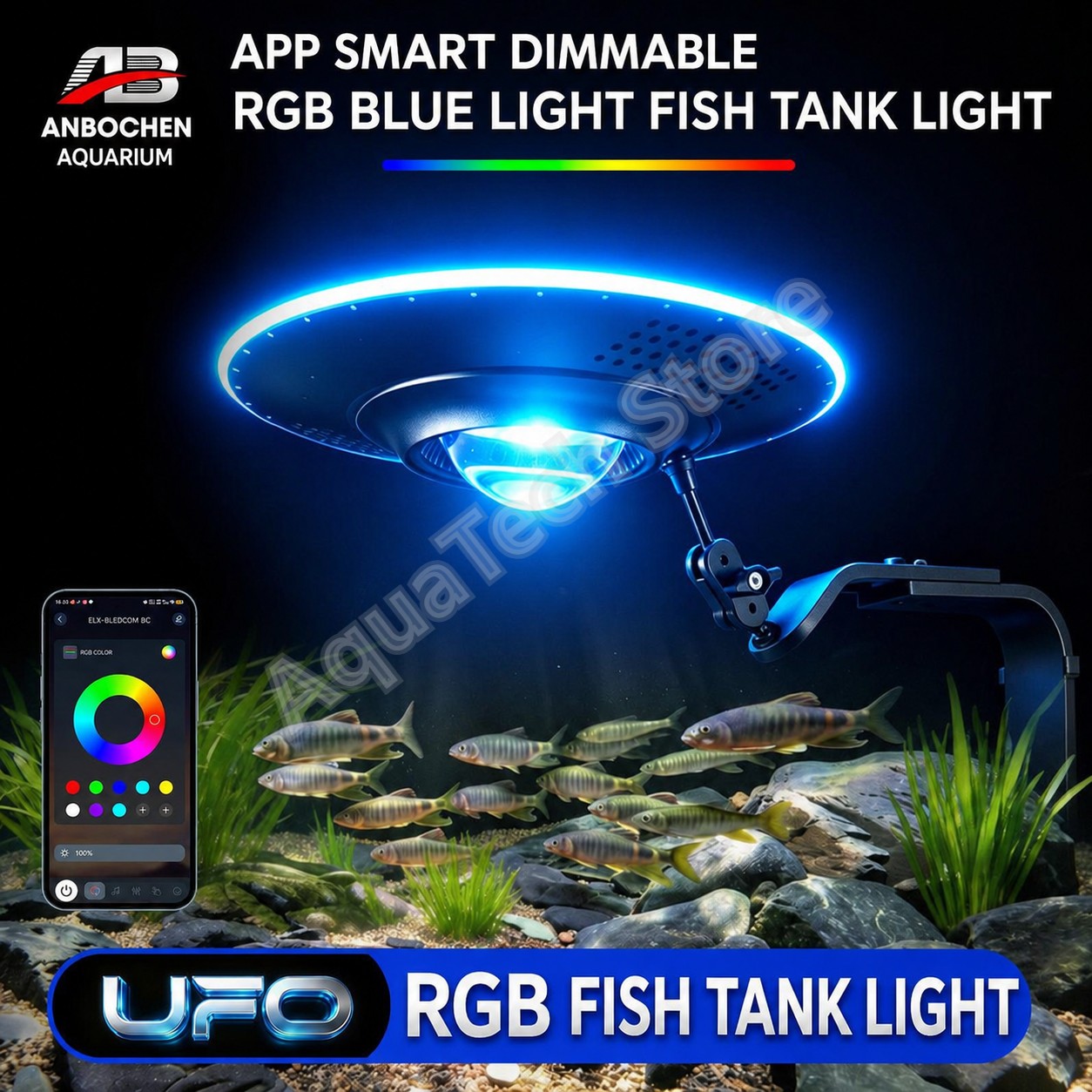 ANBOCHEN UFO RGB LED Aquarium  - огляд і ціна Reef Lighting